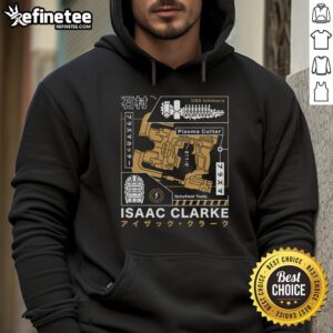 Alt Text: Original Isaac Clarke Dead Space Aesthetic Hoodie featuring iconic game design and dark sci-fi theme.