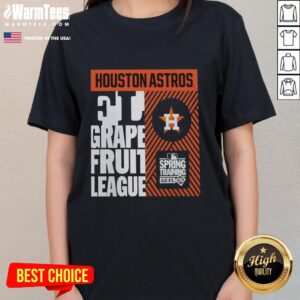 Premium Houston Astros Grapefruit League Spring Training 2026 ladies tee featuring team colors and logo.