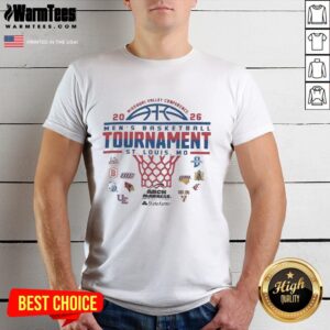 Alt Text: Top NCAA Division I 2026 Missouri Valley Conference Men's Basketball Championship St. Louis T-Shirt design