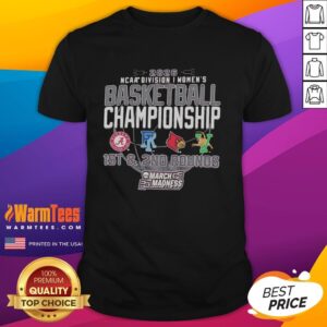 2026 NCAA Division I Women's Basketball Championship T-shirt featuring Alabama, Rhode Island, Louisville, and Vermont logos.