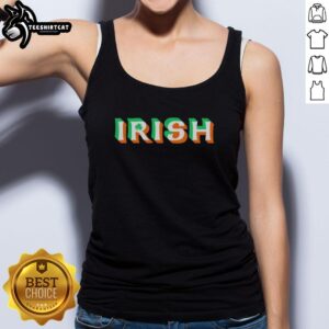 Original Irish Drop Shadow St. Patrick's Day Tank Top featuring festive green design for celebrating the holiday.
