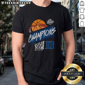 Nice Duke Blue Devils Women's 2026 ACC Basketball Tournament Champions T-Shirt showcasing team pride and victory.