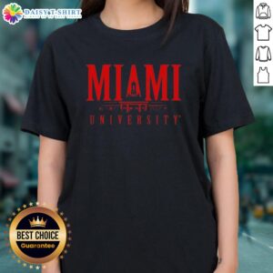 Premium Miami University Bell Tower Ladies Tee featuring a stylish design and vibrant colors, perfect for fans and alumni.