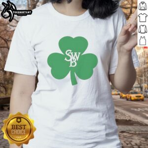 Official SWB Clover Lucky St Patrick's Day T-Shirt - Image 3