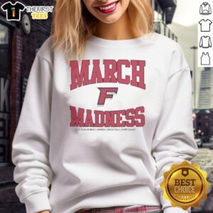 Fairfield Stags March Madness NCAA Women's Basketball Championship 2026 sweatshirt featuring team colors and logo.