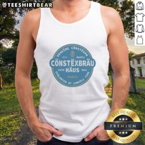 Official Constexbrau tank top featuring 'Genuine Constexpr Evaluated At Compile Time' design, established 2011.