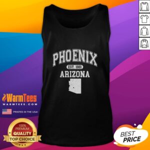 Good Phoenix Arizona Est 1881 varsity tank top featuring a classic design and vibrant colors for a stylish look.