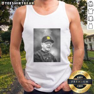 Hot Legendary Notre Dame Coach Lou Holtz 1937-2026 tank top featuring iconic design and vibrant colors.