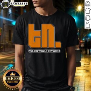 Alt Text: Stylish 'Hot Talkin' Vawls Network T-Shirt' featuring vibrant graphics, perfect for fans and casual wear.