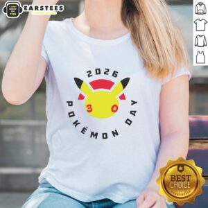Premium Happy Pokemon Day 30th 2026 Ladies Tee featuring vibrant design and comfortable fit for Pokmon fans.