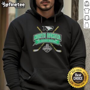 Alt Text: Original North Dakota Fighting Hawks 2026 NCAA Division I Men's Ice Hockey Regional Hoodie in green and white.