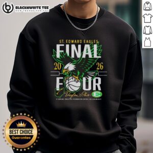 Top 2026 St. Edward Basketball Final 4 Pickerington Central Sweatshirt featuring team colors and logo for fans.