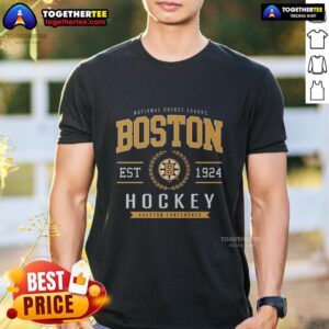 Awesome Boston Bruins Hockey Legacy Crest T-Shirt featuring team logo and vintage design for passionate fans.