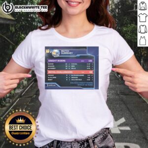 Pretty Knight Riders vs Royal Challengers IPL 2017 Ladies Tee featuring team logos and vibrant design for cricket fans.