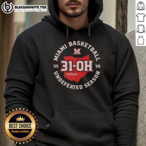 Good Miami Redhawks hoodie celebrating the 2026 undefeated season, featuring vibrant team colors and logo design.