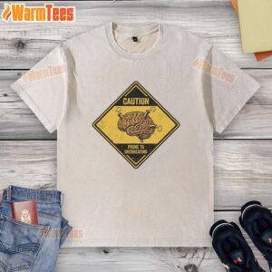 Good Executive Dysfunction Retro Caution Brain Overheat Warning T-Shirt design featuring bold graphics and vibrant colors.