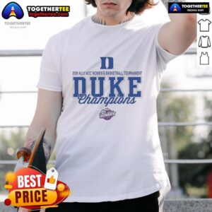 Awesome Duke Blue Devils 2026 Women's Basketball ACC Champions T-Shirt featuring team colors and logo design.