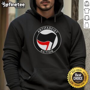 Official Extremadura Antifascista logo hoodie featuring bold graphics and a stylish design, perfect for activism.