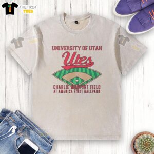 Top University of Utah Utes Charlie Monfort Field at America First Ballpark washed t-shirt showcasing school spirit.