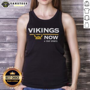 Awesome Vikings Now tank top from Chat Sports featuring a bold design for fans of the Minnesota Vikings.