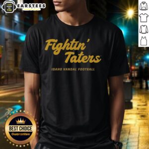 Alt Text: Awesome Idaho Vandals 2025 Fightin' Taters Script Vintage T-Shirt featuring retro design and school colors.