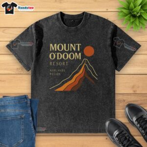 Washed T-shirt featuring Nice Mount Odoom Resort design, perfect for exploring the Ashlands Region in style.
