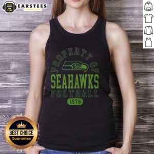 Premium Seattle Seahawks Property 1976 Tank Top featuring team colors and logo, perfect for fans and collectors.
