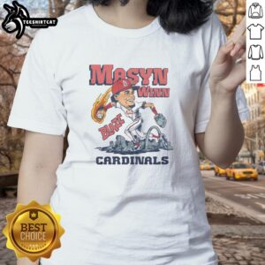 Pretty Cardinals Masyn Winn Blaze Ladies Tee featuring vibrant colors and stylish design for fans and fashion lovers.