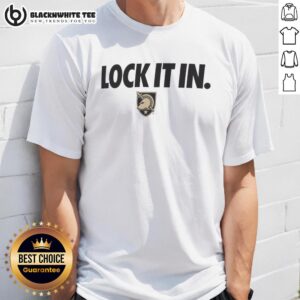 Top Army Black Knights 2026 Lock It In T-Shirt featuring vibrant graphics and team colors, perfect for fans and supporters.