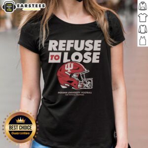 Awesome IU Football 'Refuse to Lose' Ladies Tee featuring vibrant graphics and a stylish cut for passionate fans.