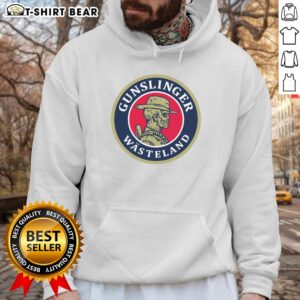 Original Gunslinger Beer Wasteland Hoodie featuring a rugged design and vintage-inspired graphics for beer enthusiasts.