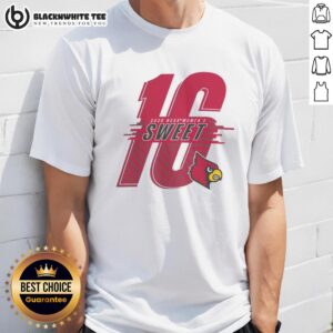 Alt Text: Pretty Louisville Cardinals 2026 NCAA Women's Basketball Sweet 16 T-Shirt featuring team colors and logo design.