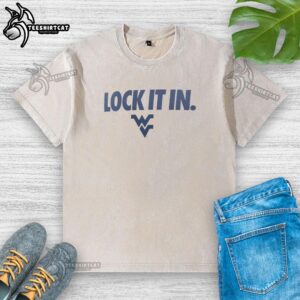 Alt Text: Original West Virginia Mountaineers 2026 Lock It In Washed T-Shirt in blue, perfect for fans and casual wear.