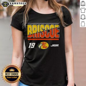 Alt Text: Chase Briscoe 2025 Bass Pro Ladies Tee, featuring the number 19, perfect for fans and racing enthusiasts.