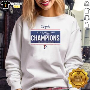 Alt Text: Premium Ivy League Men's Basketball Tournament Champs 2026 sweatshirt featuring vibrant team colors and logo design.