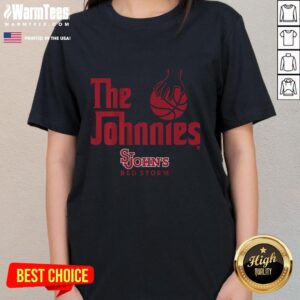 Good St. Johns Basketball The Johnnies Ladies Tee featuring vibrant colors and stylish design for fans.