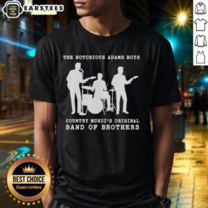 Good The Notorious Adams Boys Country Music silhouette T-shirt featuring classic band of brothers design.