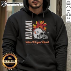 Alt Text: Good Miami 2026 Fiesta Bowl hoodie featuring vibrant colors and team logo, perfect for game day apparel.