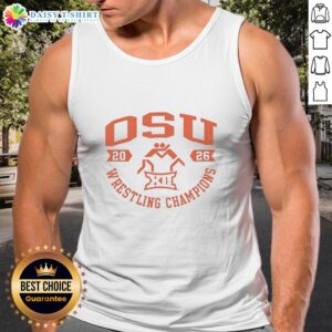 Awesome Oklahoma State Cowboys Wrestling Championship 2026 tank top featuring bold team logo and vibrant colors.