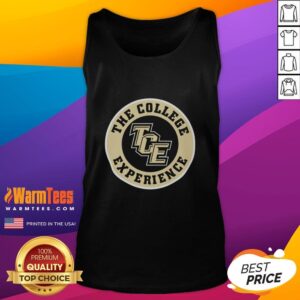 Hot The College Experience TCE logo tank top featuring a stylish design perfect for campus life and summer wear.