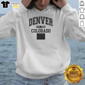 Awesome Denver Colorado Est 1858 Varsity T-Shirt - Image 2