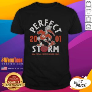 Nice 2001 Miami Football National Champs Vintage T-Shirt showcasing classic design and team spirit.