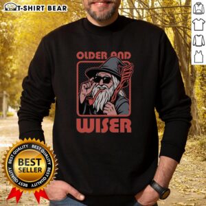 Nice old wise wizard pop art sweatshirt featuring a colorful wizard design, perfect for fantasy and art lovers.