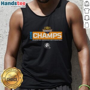 2026 Nice Atlantic Sun Conference Men's Basketball Champs tank top showcasing team pride and vibrant design.