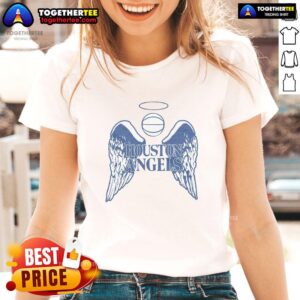 Awesome Houston Angels Ladies Tee in vibrant colors, perfect for fans showcasing team spirit and style.