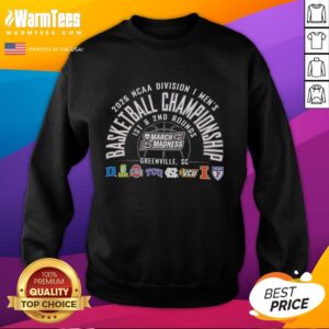 2026 NCAA Division I Men's Basketball Championship sweatshirt for 1st and 2nd rounds, featuring team logos and vibrant design.