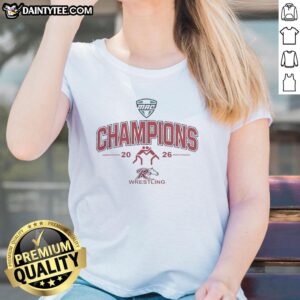 2026 Good Rider Broncs Mac Wrestling Champions ladies tee, featuring a stylish design celebrating team pride.