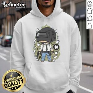 Charming chibi character in an Awesome Battle Royale hoodie, perfect for gamers and fans of battle royale games.