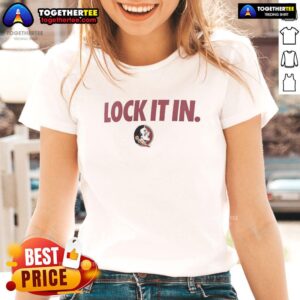 Hot Florida State Seminoles 2026 Lock It In ladies tee featuring a vibrant design for passionate fans and stylish comfort.