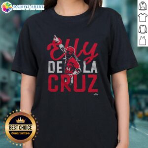 Nice Elly De La Cruz Handcrafted Superstar Ladies Tee in vibrant colors, perfect for casual and stylish outfits.